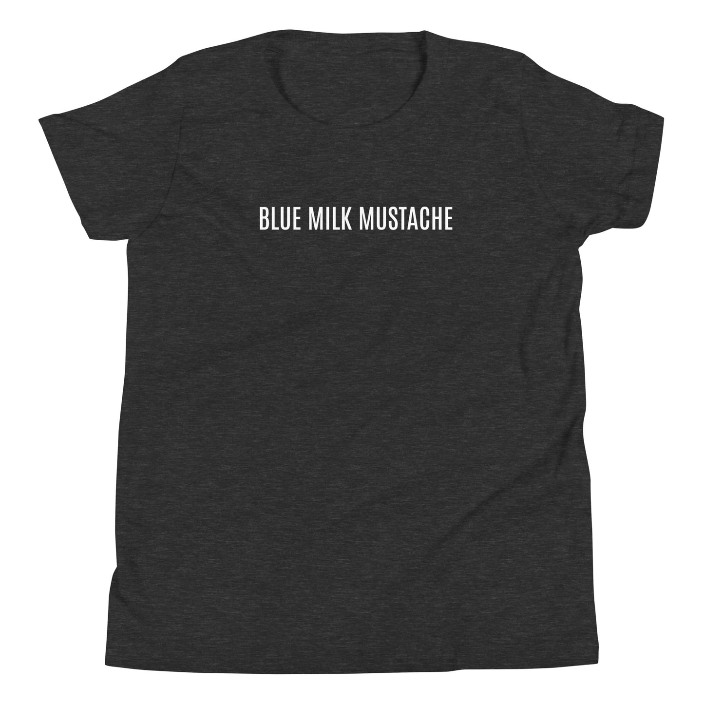 Blue milk mustache